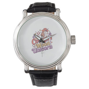 Einhorn Cowgirl Mond Einhorn Whimsical Merch Desig Armbanduhr