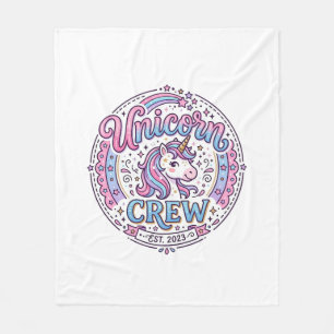 Einhorn-Crew lustiger Druck auf Anfrage Design_1 Fleecedecke