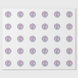 Einhorn-Crew lustiger Druck auf Anfrage Design_1 Geschenkpapier
