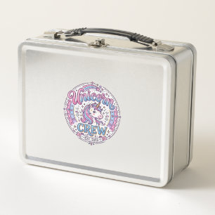 Einhorn-Crew lustiger Druck auf Anfrage Design_1 Metall Brotdose