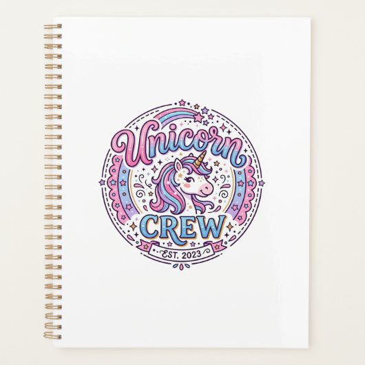 Einhorn-Crew lustiger Print-on-Demand-Design_1 Planer (Vorderseite)
