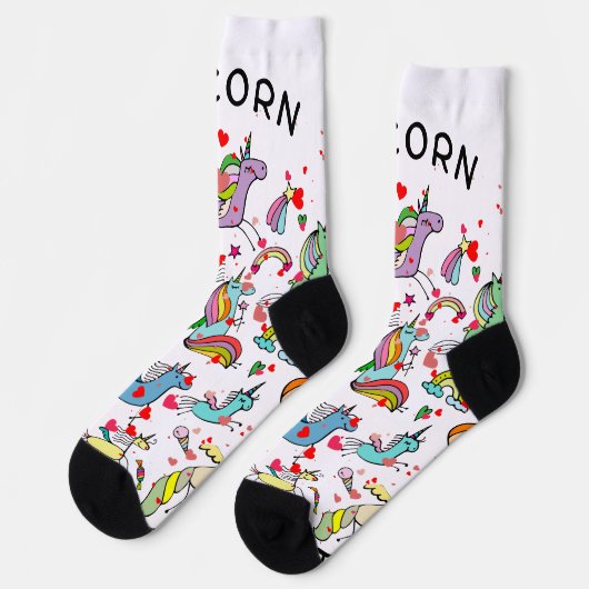 Einhorn-Crew-Socken Socken (Linkes Detail)