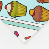 Einhorn, Cupcakes und Sprinkles Niedliche rosa Mäd Fleecedecke (Ecke)