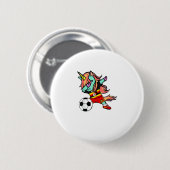 Einhorn Dab Uganda Fußballtrikot Ugandisches Fußba Button (Vorne & Hinten)