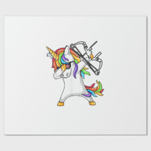 Einhorn Dabbing Bogenschießen Lustiges Shirt Geschenkpapier