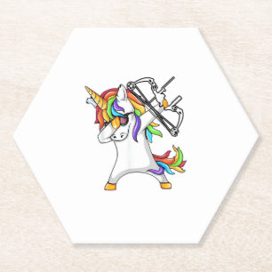 Einhorn Dabbing Bogenschießen Lustiges Shirt Untersetzer