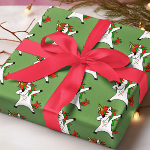 Einhorn Dabbing Festive Weihnachten Geschenkpapier