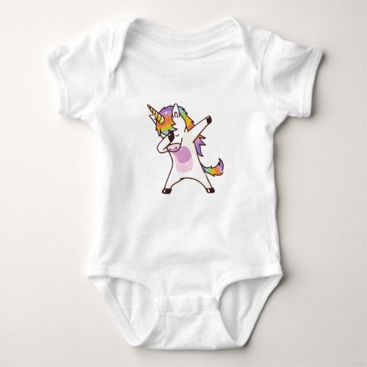 Einhorn-Dabbing , Geschenke für Mädchen Baby Strampler (Vorderseite)