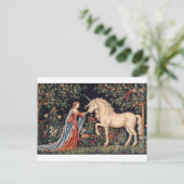 Einhorn-Dame Postkarte (Stehend Vorderseite)