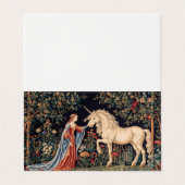 Einhorn-Dame Visitenkarten (Außenseite Aufgefaltet)