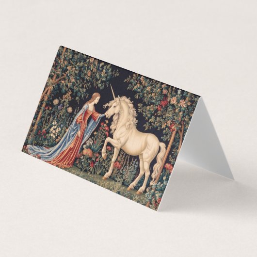 Einhorn-Dame Visitenkarten (Vorderseite)