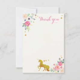Einhorn danken Ihnen Anmerkungs-Karte Dankeskarte