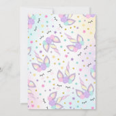 Einhorn danken Ihnen, rosa Goldmagisches Einhorn Dankeskarte (Rückseite)