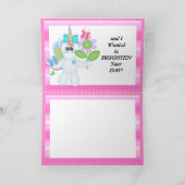 Einhorn, das an Sie Grußkarte denkt Karte (Innenseite)