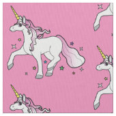 Einhorn, das durch Sterne trottet Stoff (Nahaufnahme)