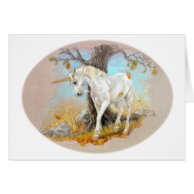 Einhorn "das Ende des Sommers " (Vorderseite (Horizontal))