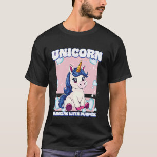 Einhorn, das mit Zielsetzung tänzelt Einhorn T-Shirt