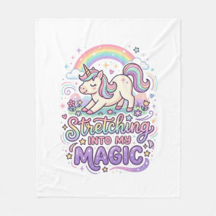 Einhorn, das sich in meine magische fette Schrifta Fleecedecke