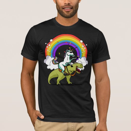 Einhorn, das T-Rex Dinosaurier-magischen T-Shirt (Vorderseite)