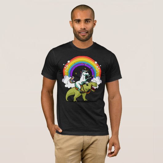 Einhorn, das T-Rex Dinosaurier-magischen T-Shirt (Vorne ganz)
