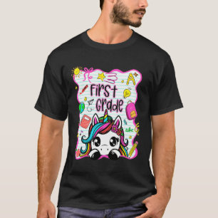 Einhorn der 1. Klasse zurück zur Schule Erstklässl T-Shirt