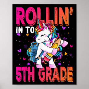 Einhorn der 5. Klasse Zurück zur Schule Erster Sch Poster