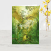 Einhorn der Forest ArtCard Karte (Gelbe Blume)