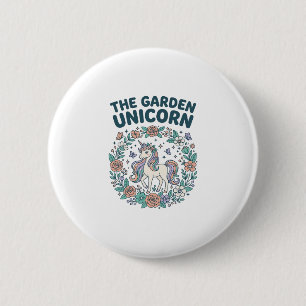 Einhorn Der Garten Einhorn Trendiges T-Shirt Desig Button