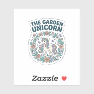 Einhorn Der Garten Einhorn Trendy T-Shirt Design_1 Aufkleber