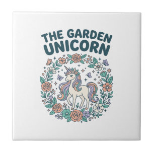 Einhorn Der Garten Einhorn Trendy T-Shirt Design_1 Fliese