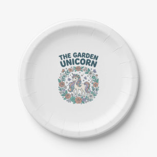 Einhorn Der Garten Einhorn Trendy T-Shirt Design_1 Pappteller