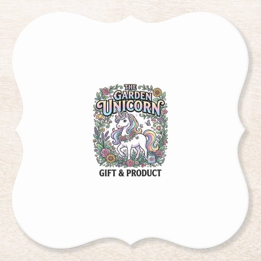 Einhorn Der Garten Einhorn Werbevektor Design Untersetzer (Vorderseite)
