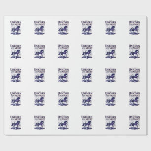 Einhorn der Nacht Grafikdesign Zazzle Design_ Geschenkpapier