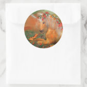 Einhorn der Rose Art Aufkleber (Tasche)