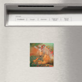 Einhorn der Rose Art Magnet (In Situ (Geschirrspüler))