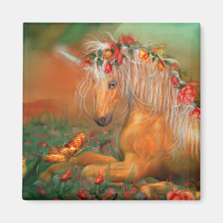 Einhorn der Rose Art Magnet