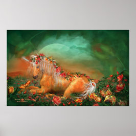 Einhorn der Rose Art Poster/Print Poster