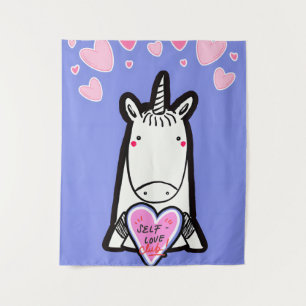 Einhorn der Selbstliebe Wandteppich