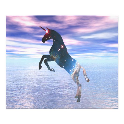 Einhorn der Sterne Fotodruck (Vorne)