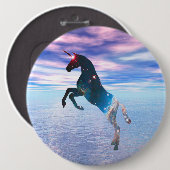 Einhorn der Sternenpinback-Taste Button (Vorne & Hinten)