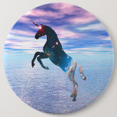 Einhorn der Sternenpinback-Taste Button (Vorderseite)