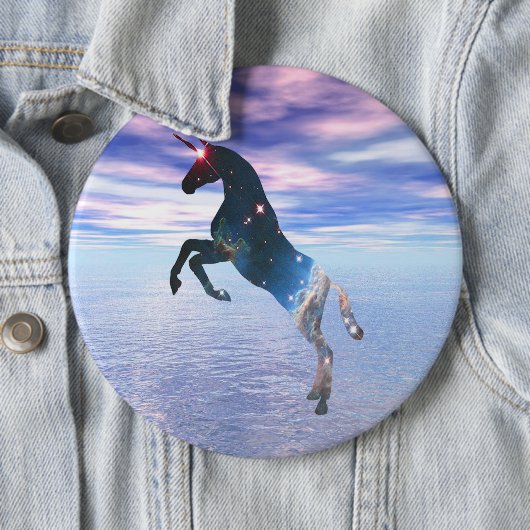 Einhorn der Sternenpinback-Taste Button (Beispiel)