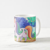 Einhorn, der Trauben im Wald isst Kaffeetasse (VorderseiteRechts)