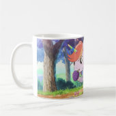 Einhorn, der Trauben im Wald isst Kaffeetasse (Links)