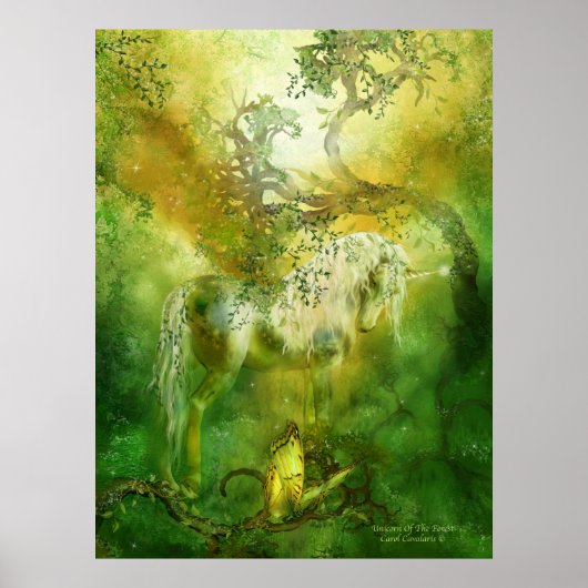 Einhorn des Forest Art Poster/Print Poster (Vorne)