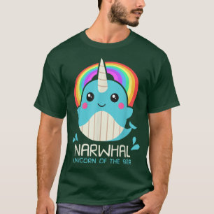 Einhorn des Meeres Narwhal Niedliche Magie Kawaii T-Shirt