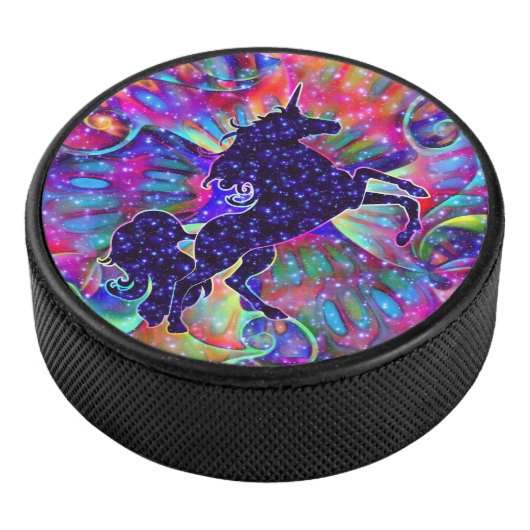 EINHORN DES UNIVERSUMS mehrfarbig Eishockey Puck (3/4)