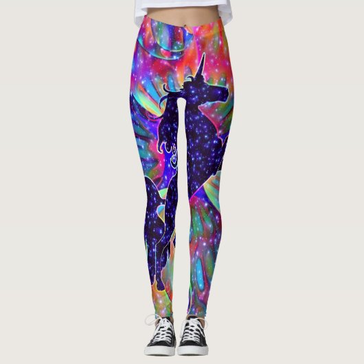 EINHORN DES UNIVERSUMS mehrfarbig Leggings (Vorderseite)
