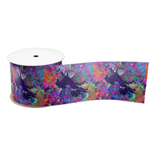 EINHORN DES UNIVERSUMS mehrfarbig Satinband