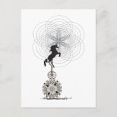 Einhorn des Universums Postkarte (Vorderseite)